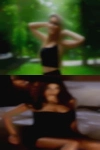 Crowded place strip woman into