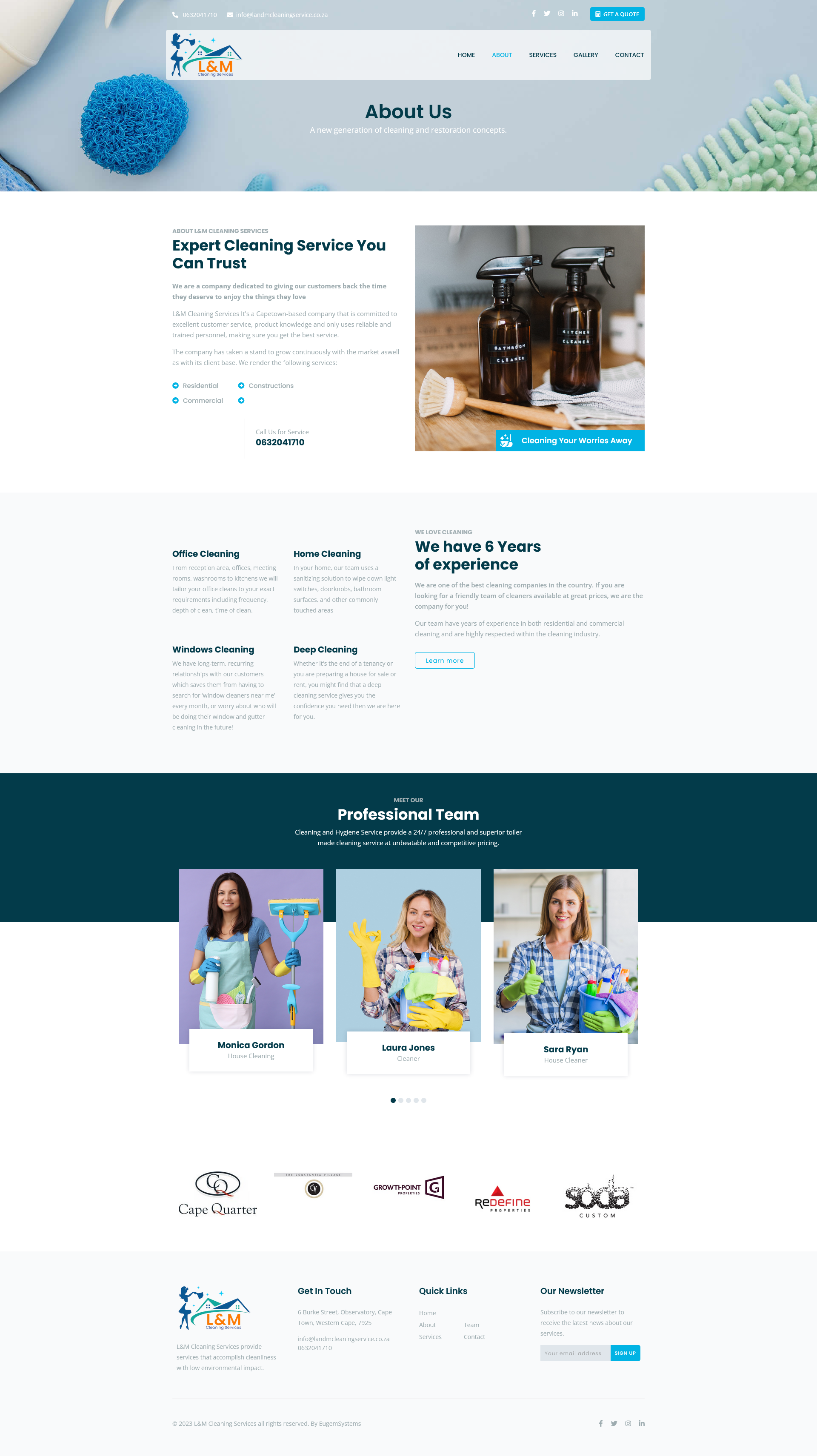 About Us - L&M Cleaning Services